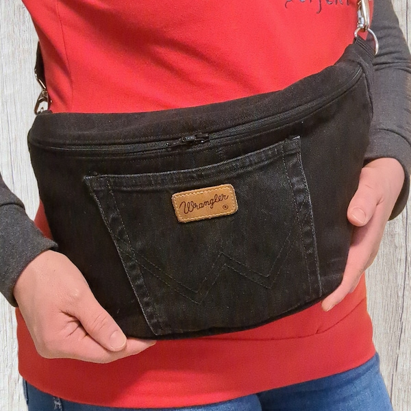 Bauchtasche aus Jeans, Upcycling, Umhängetaschen