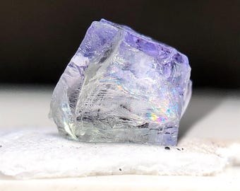 Natural Purple Blue Zoisite Tanzanite Crystal, Loose 7x6 MM Tanzanite Raw, Untreated 1.56 Carats Zoisite Raw, Tanzanite Rough For Jewelry