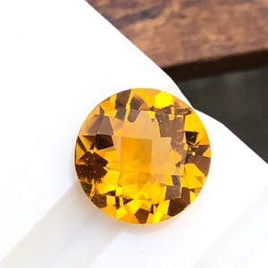 Natural Golden Yellow Citrine, 9 MM Citrine Round, 2.5 Carats Citrine Faceted, Untreated Citrine, Loose Citrine For Making Jewelry.