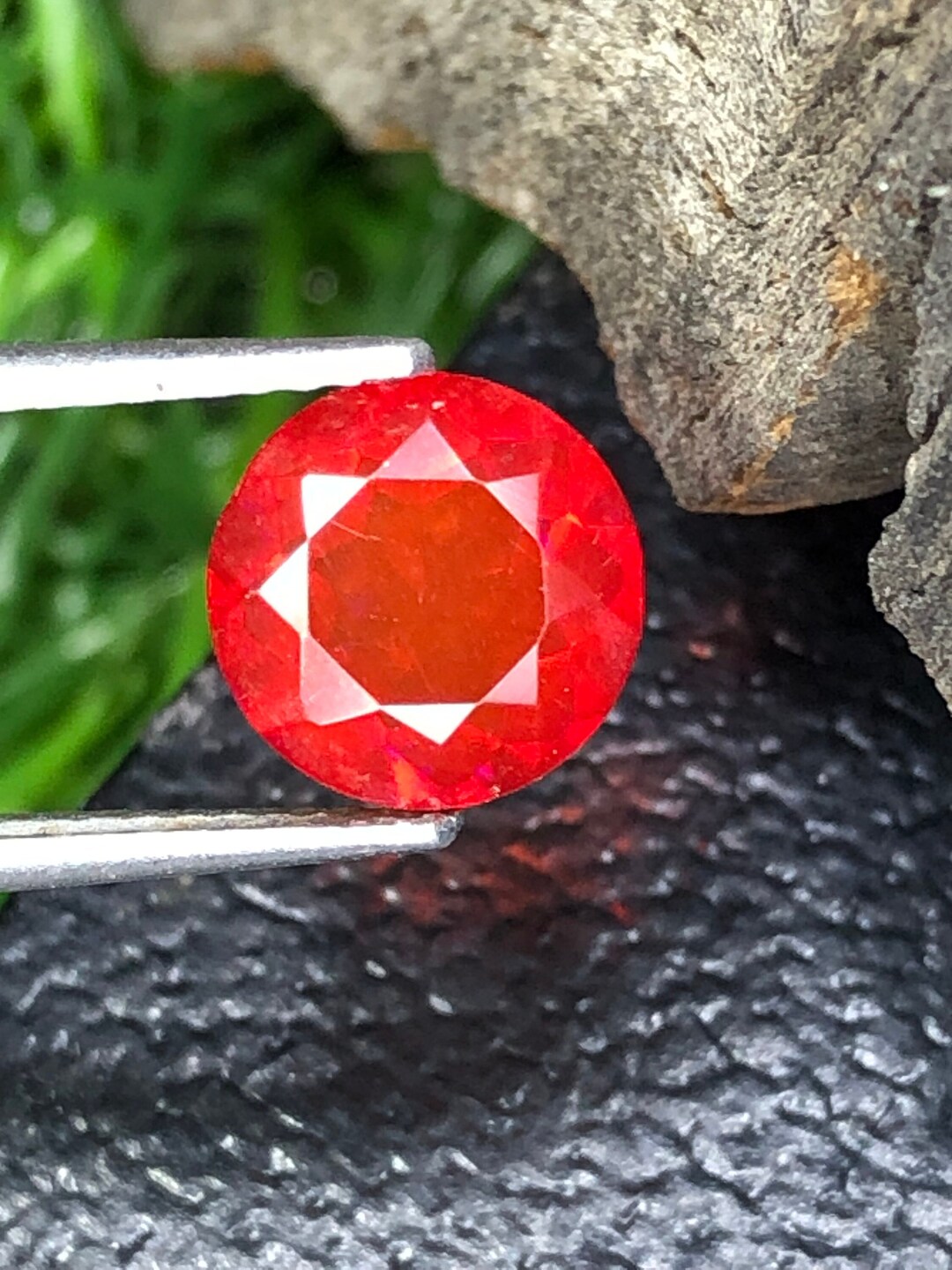 Rare 7x5 MM Natural Red Ethiopian Opal, 1.25ct. Loose Faceted Opal ...