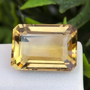 Natural African Citrine Gemstone, 14x10 MM 7.55 Carats Loose Faceted Ring Size Golden Citrine, November Birthstone For Jewelry Making