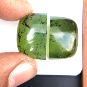Natural Green Tourmaline Cabochon Fancy Pair, 18.55 Ct Loose Tourmaline Fancy, Tourmaline Cab, Rare Tourmaline Gemstone, For Jewelry Making