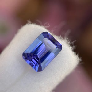 AAA+ natuurlijke tanzaniet, 7 x 5 mm smaragd geslepen tanzaniet-zoisiet-edelsteen speciaal voor ringen, 1 kt losse gefacetteerde tanzanietsteen voor sieraden