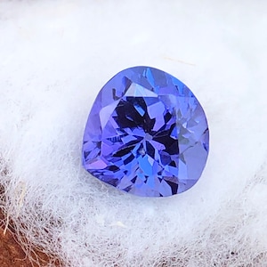 Natural Tanzanite Heart Gemstone, 6 MM 1 Carats Loose Faceted Zoisite Tanzanite, Blue Color December Birthstone Perfect Custom For Ring