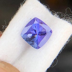 Natural Tanzanite, Loose Light Blue Color Tanzanite Zoisite, 5.8mm cushion cut Gemstone For Jewelry, cut Tanzanite Stone,December Birthstone