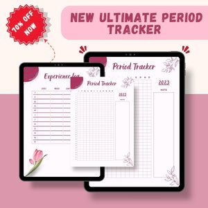ultimate period tracker printable, digital period tracker, Period journal,