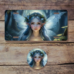 Kentekenplaat Fairy Girl Karakter 12 "x 6" Auto achtbaan afdrukbare PNG download sublimatie print Cadeau rijbewijs auto decoratie