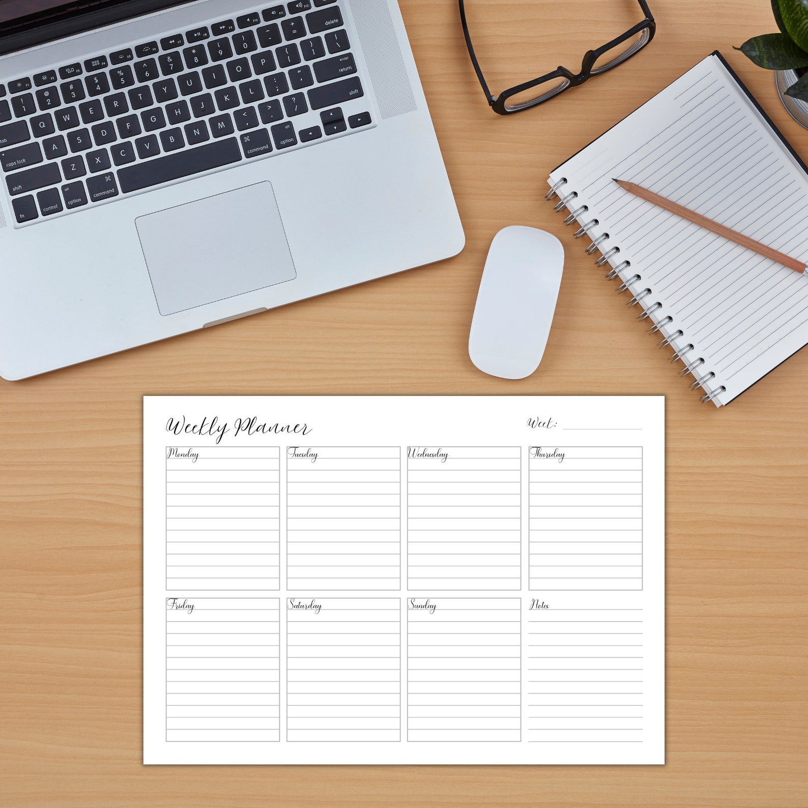 Printable Weekly Planner Interactive Planner Print Planner Days Space ...