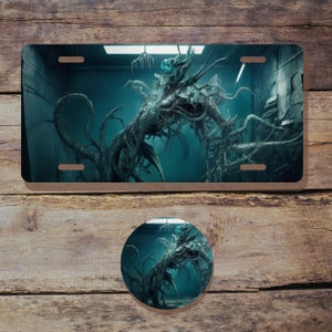 Kentekenplaat Horror schepsel 12 "x 6" Auto achtbaan afdrukbare PNG download sublimatie print Cadeau rijbewijs auto decoratie