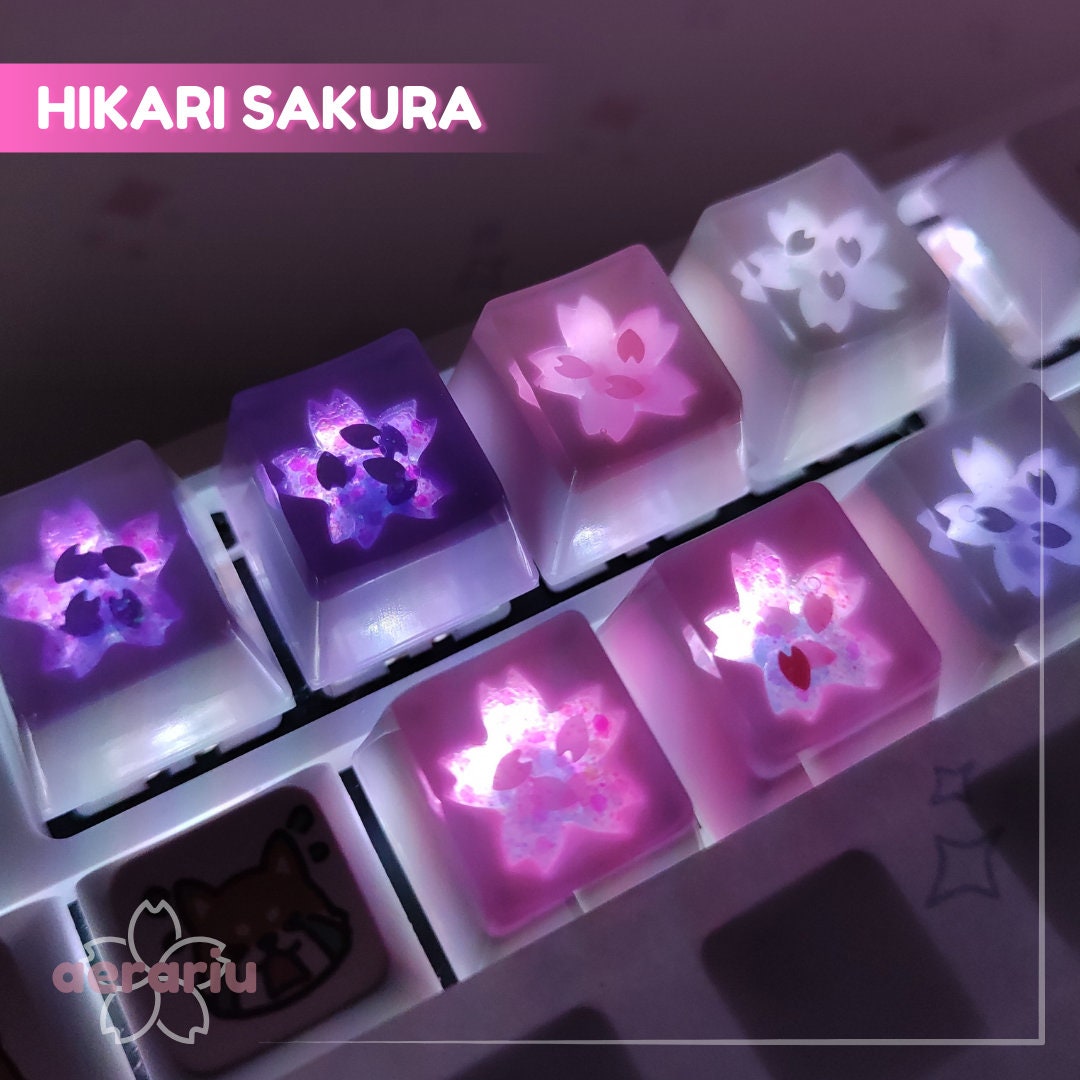 SAKURA Artisan Keycaps Custom Resin Keycaps Cherry Keycaps Etsy