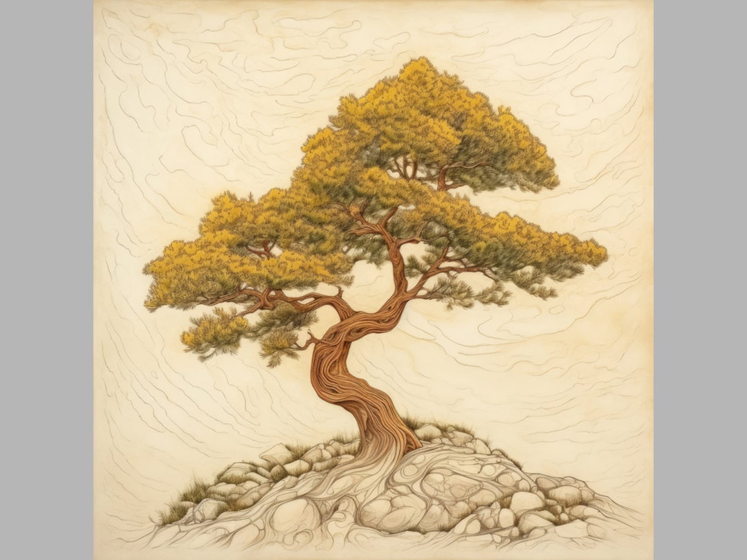 Digital Printable Painting of a Tree in the Style of Famous Painter ...