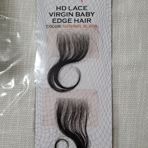 HD Lace Edges | Baby Hair Strips | Human Virgin Hair | Reusable Invisible Lace Hairline | 1 Pack = 2 Pieces