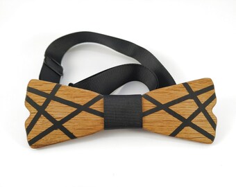 Noeud papillon en résine noire et bois, noeuds papillon en bois, cadeau pour homme, cadeaux pour hommes, noeud papillon en bois naturel, noeud papillon époxy