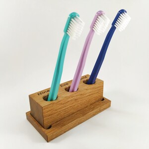 Toothbrush holder in use.