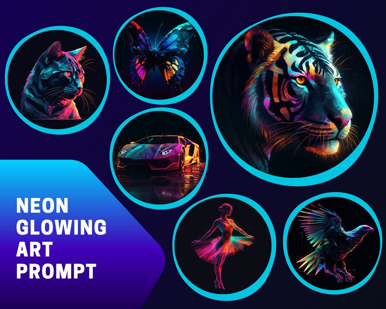 Midjourney Prompt Neon Glow Art Prompt AI Prompt AI Art AI - Etsy Australia