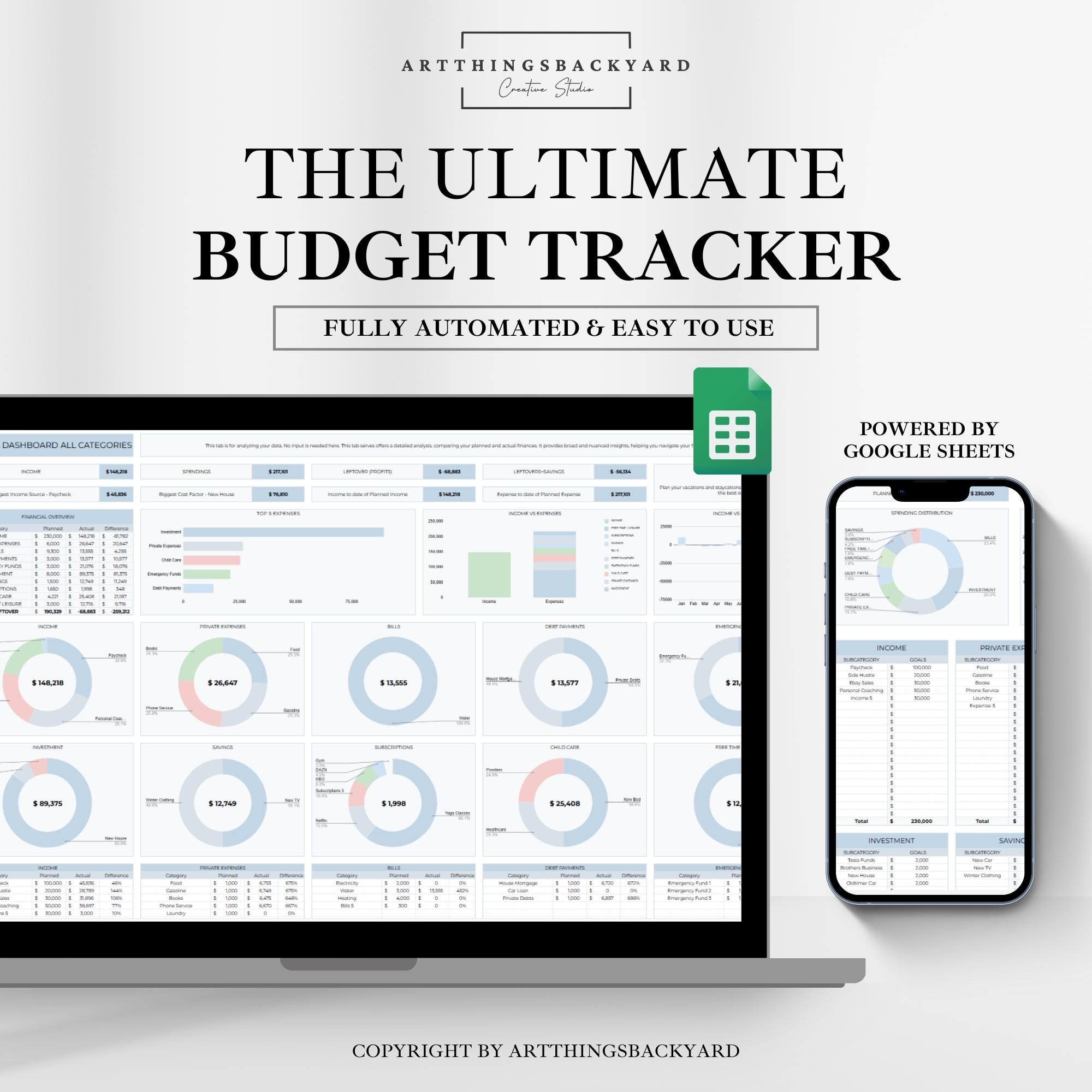 Automated Budget Tracker: Financial Dashboard for Google Sheets ...