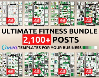 Plantillas Canva para Instagram sobre fitness: más de 2100 publicaciones e historias (PDF)