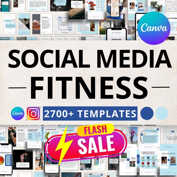 Fitness Social Media Bundle Templates, Fitness Templates, Fitness Instagram, Fitness Canva Templates, Fitness Canva, Fitness templates