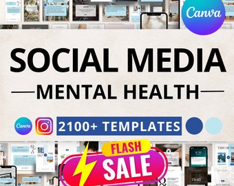 Mental Health Social Media Templates, Mental Health Infographics, Mental Health Instagram, Mental Health Canva Templates, Anxiety Canva