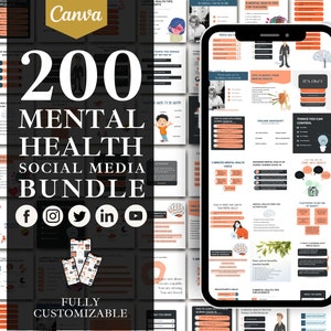 Mental Health Canva, Mental Health Instagram,Mental Health Templates, Mental Health Editable, Anxiety Templates, Anxiety Business