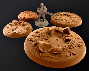 Battlefield Craters 3D Printed Terrain - Tabletop RPG & Wargame Scenery For 28mm Miniatures - View #14