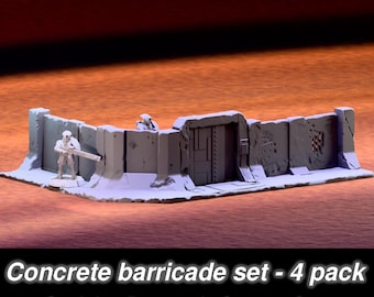 Concrete barricade set - 4 pack