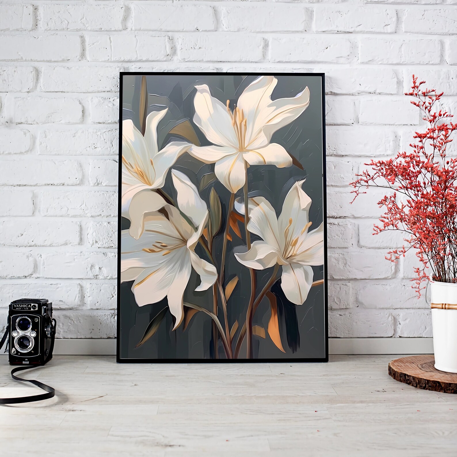 Oil Painting Flower, Printable Art, Floral Instant Art, Printable Wall ...