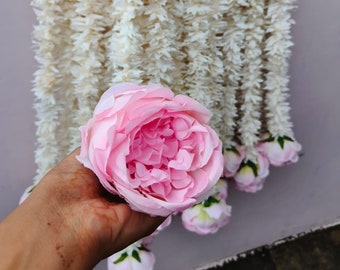 White/Off White Jasmine With Rose Flower Garlands, South Indian Wedding Decoration,Mandap Decor, Muslim Wedding Décor, Baby Shower Backdrop
