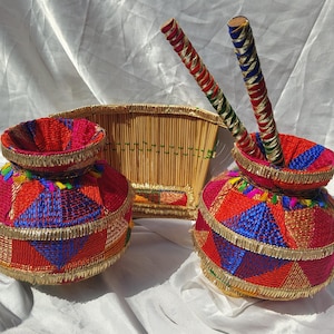 Punjabi Phulkari Jaggo Set, Jaggo Night, Wedding Accessories, Phulkari Ghadoli Jaggo, Wedding Accessories, Sangeet Night, Jaggo Function