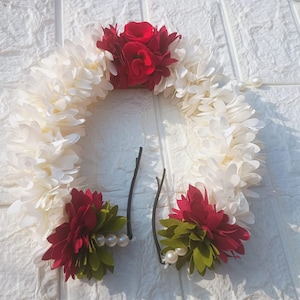 South Indian Flower Gajra - Jasmine String Garland for Bridal Hair, Bharatanatyam, Kuchipudi, Weddings, Nikkah, and Party Celebrations