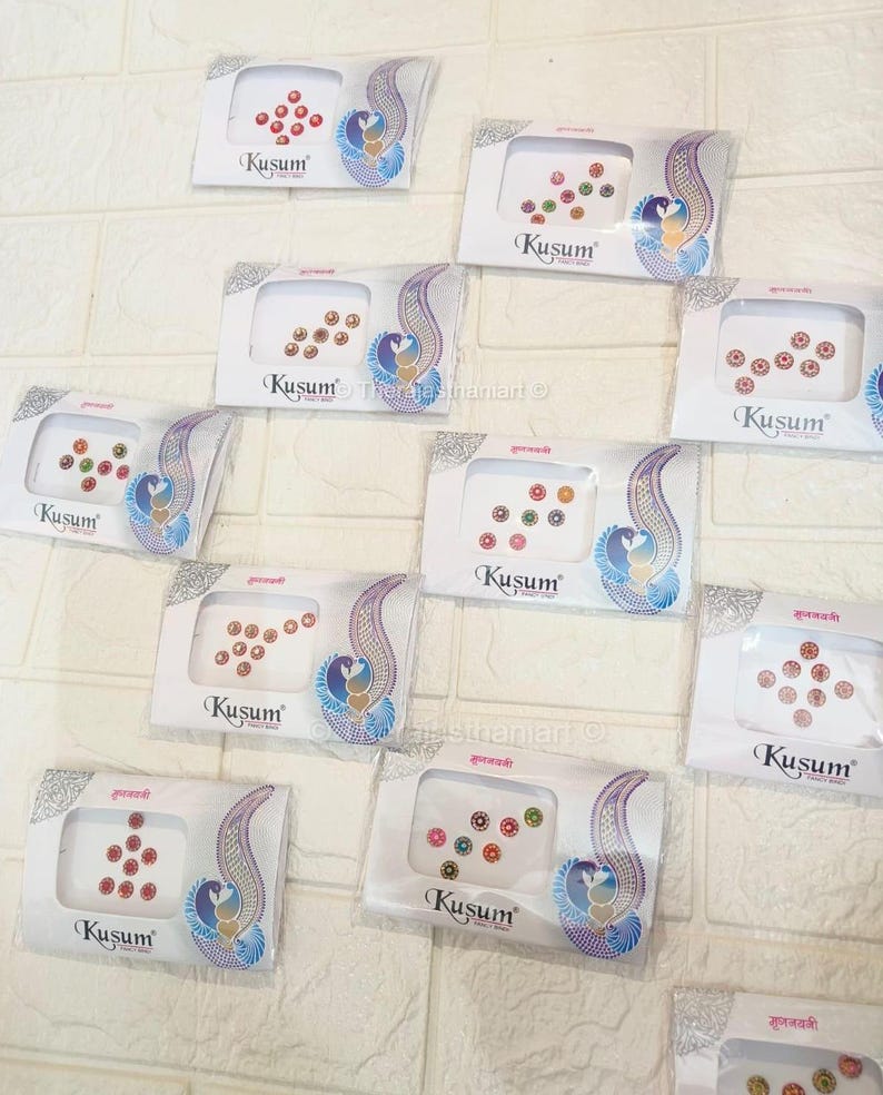 Multicolor Bindi Sticker Pack Round Bindis,face Jewels,assorted Bindis ...