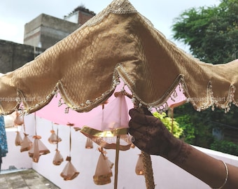 Baby Pink Bridal Entry Chadar, Indian/pakistani/Punjabi Bride Entrance, Bollywood Theme Wedding, Maiyoon Mehendi Haldi Canopy