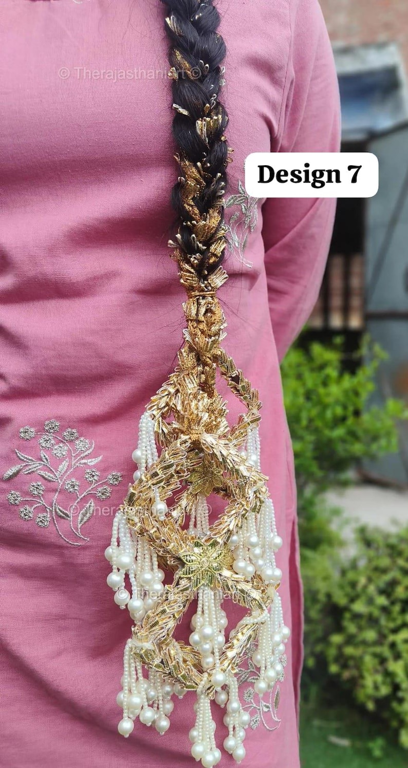 Multi Type ( Design 1- 8) Punjabi Paranda With Latkans | Braid ...