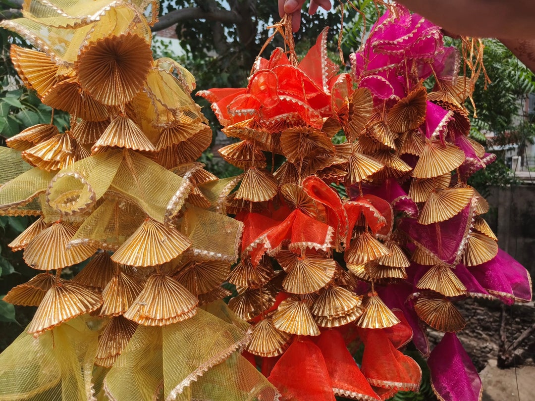 2 Feet Gota Strings With Gota Phool | Colorful Indian Wedding & Mehndi ...