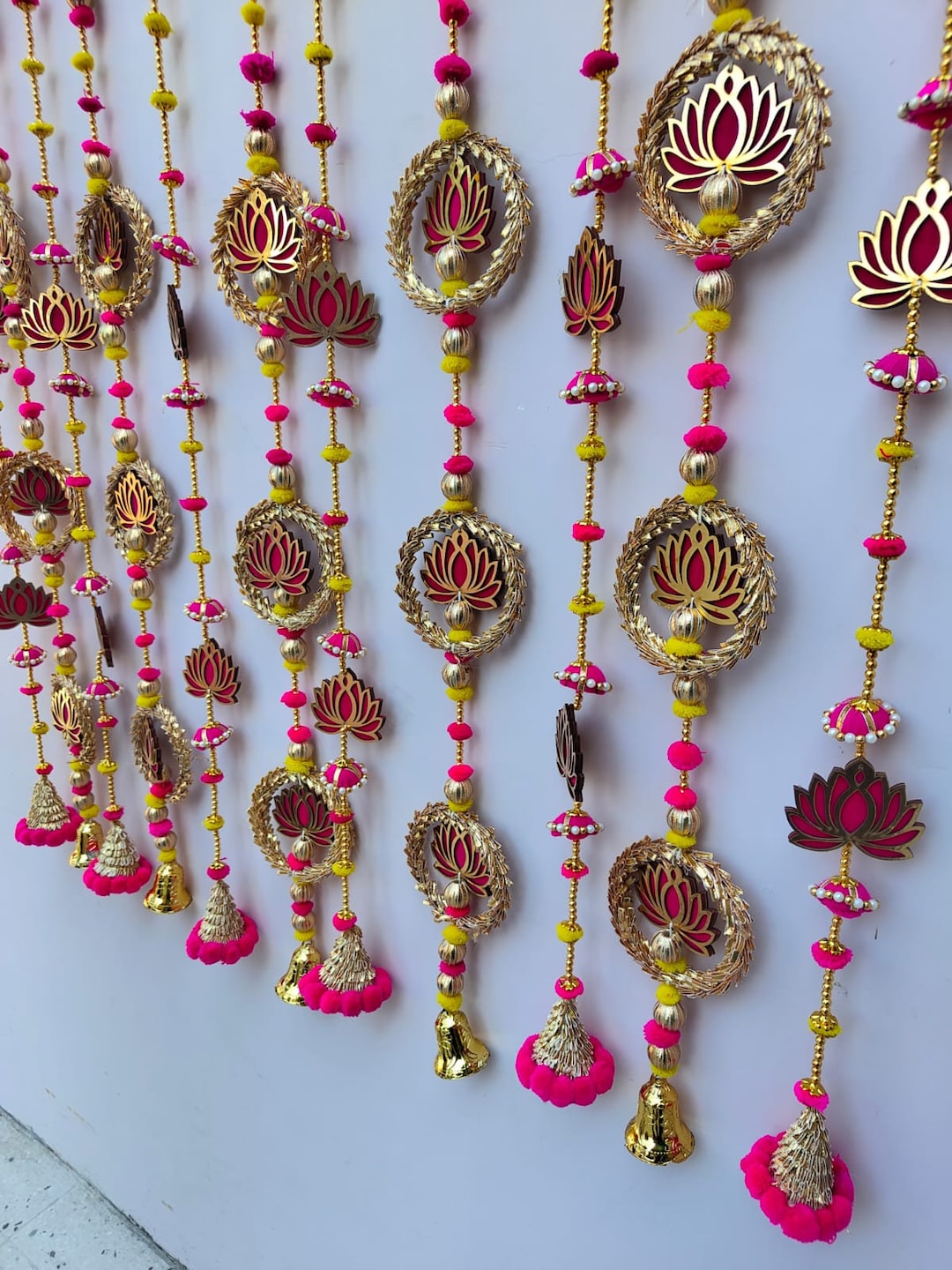 Hanging Strings Set of 10/lotus Latkan Traditional Festival Toran Home ...