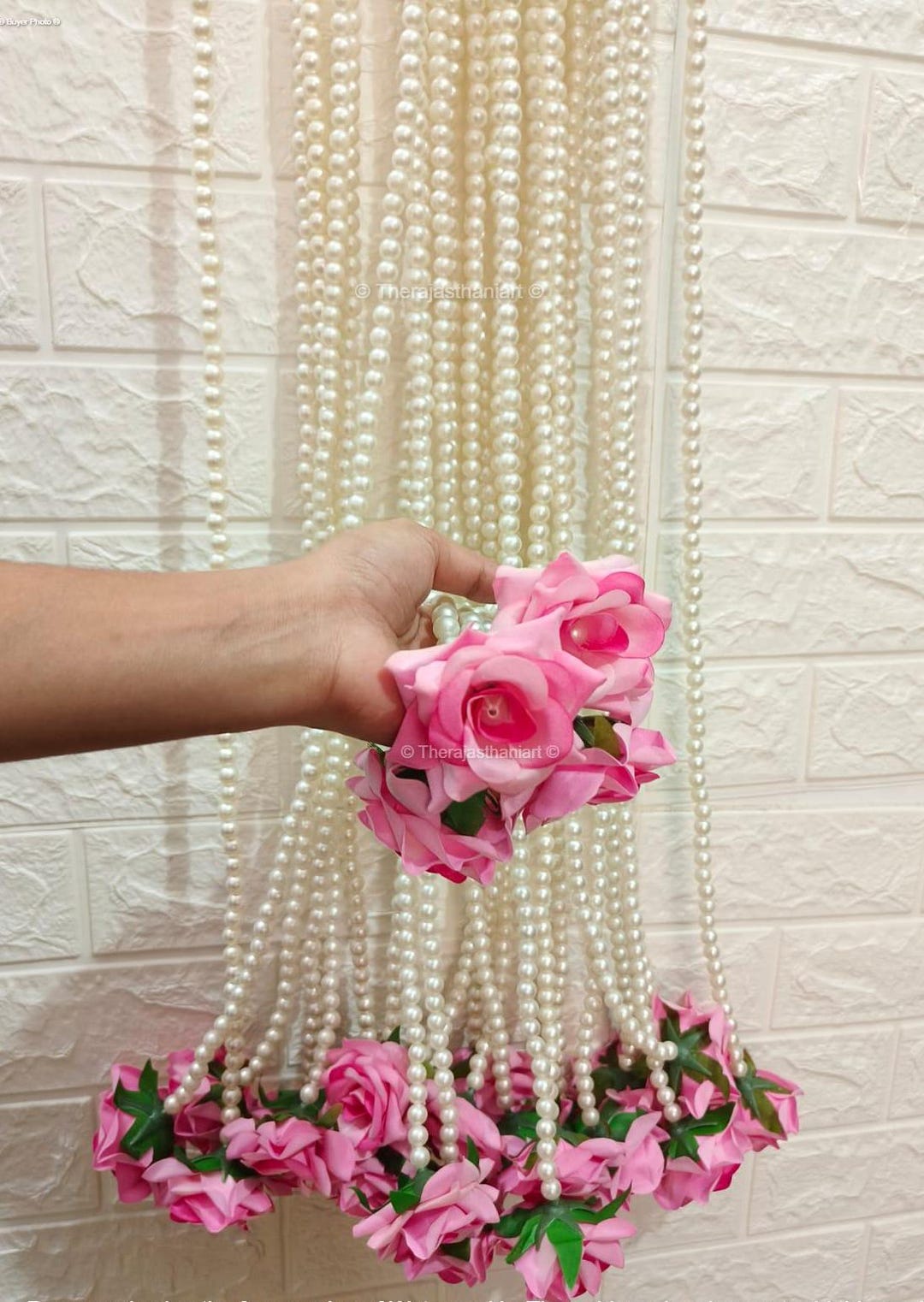 82ft Faux Pearl Bead Roll – 6mm Imitation Pearl String For DIY Wedding Decor, Crafts & Garland - View #2