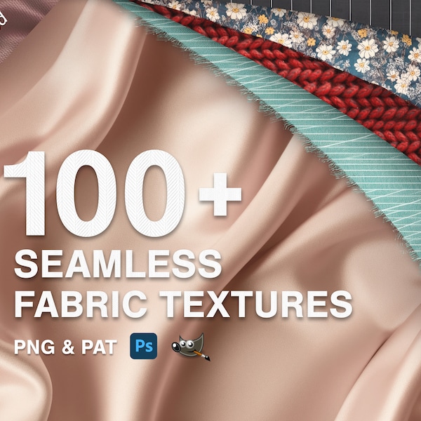 Ultimate Collection: Seamless Fabric Swatches, High Quality Cloth Assets, Knitted, Woven, Leather, Digital Texture, Photoshop Patterns