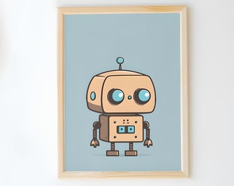 Niedlicher Roboter "Bolzen" - Digitale Druck Vektor Grafik Illustration, Hochwertige SVG, Stock Illustration, Einfache Kunst, Kommerzielle Lizenz ."