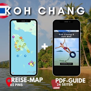 KOH CHANG | Koh MAK travel guide - interactive travel map (24 pages e-book + 65 pins with information, pictures, prices) | Thailand travel guide