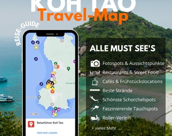 Koh Tao – Interactive travel map + 19 page e-book for Koh Tao, Thailand (travel guide)