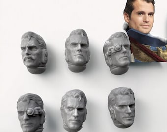 Set of 6 Henry Cavil Heads  for wargame miniatures