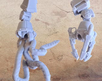 Grote robotschuur en klauw.