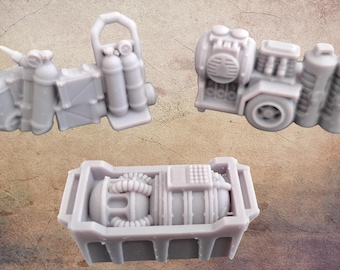 Gecrasht ruimteschiplandschap voor wargaming 4.
