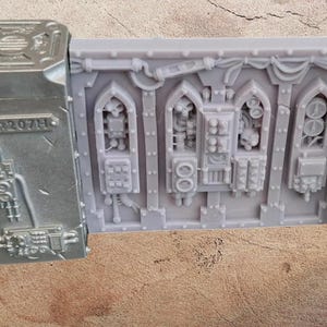 Crashed Spaceship walls and pillars scenery for wargaming 2