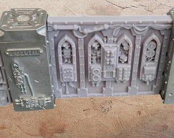 Crashed Spaceship walls and pillars scenery for wargaming 2