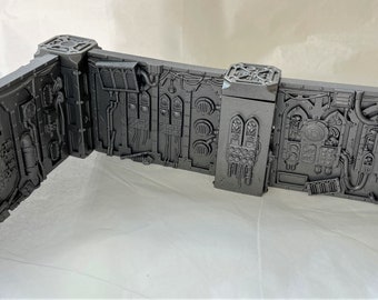 Crashed Spaceship walls and pillars scenery for wargaming