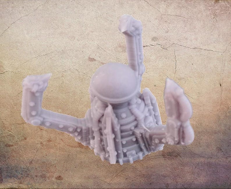May include: A light purple, detailed miniature figure of a creature with a bulbous head, multiple appendages, and a textured body. The figure has a unique, otherworldly design, possibly for tabletop gaming or display.