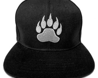 Embroidered Bear Claw / Paw Black Hat Exclusively by Wooferitos™ CALIFORNIA