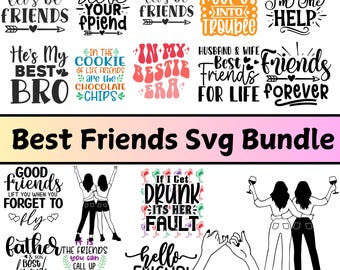 Best Friends Svg Bundle | Friends Png | Friends Svg Cut Files Cricut & Silhouette | Friends Rachel | Best Friends Clipart | Friendship Day