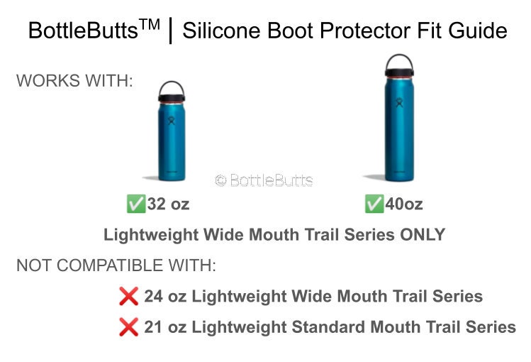 REUZBL Protective Silicone Bottle Boot for Wide Mouth Hydro Flask 32 oz, Hydro  Flask 40 oz, and Similar Wide Mouth Bottles (NOT FIT Stanley) - Yahoo  Shopping